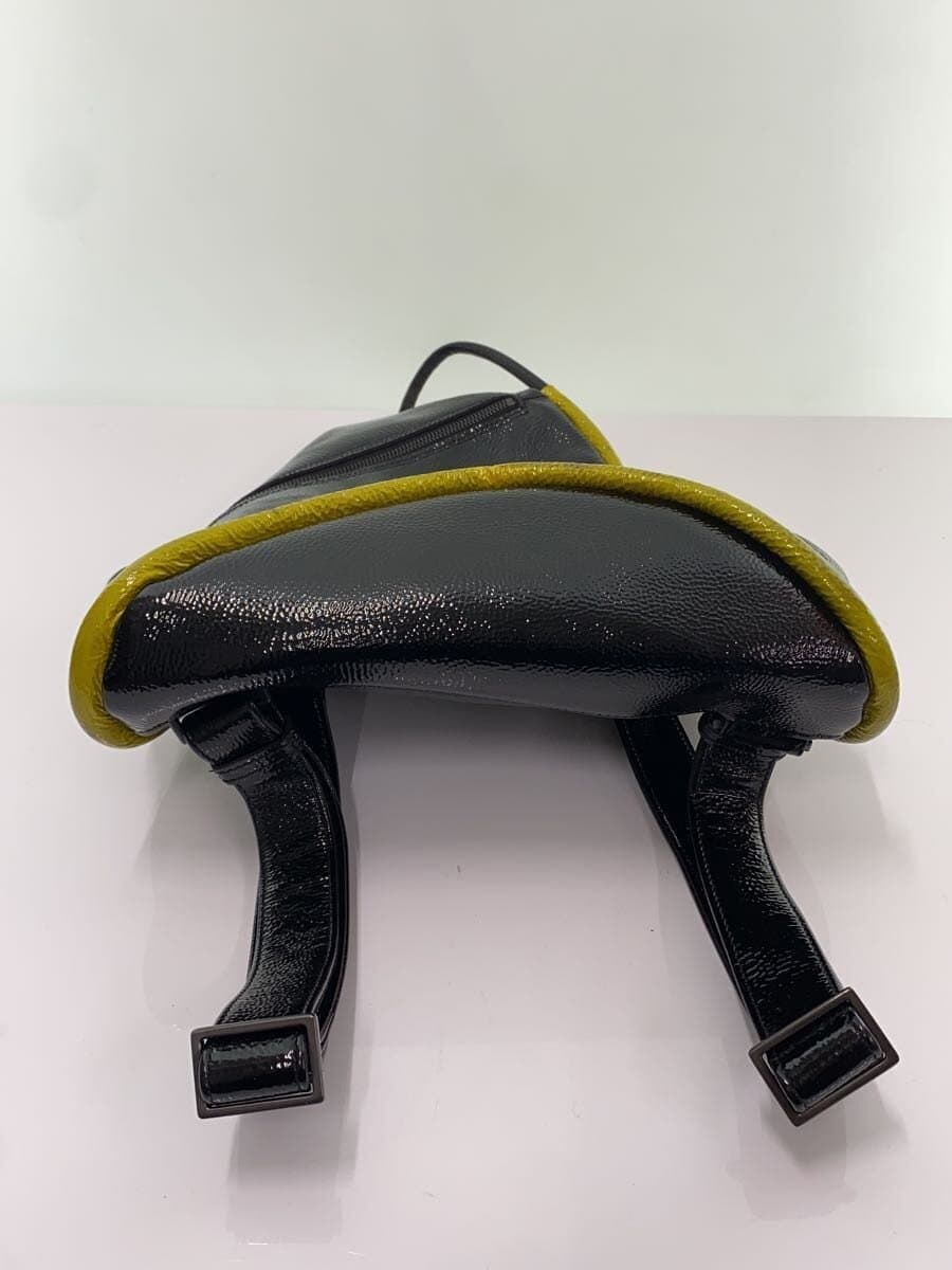 arche Wrinkle Finish Patent Leather Design Backpack Patent Leather BLK Stickiness Piping Part Discoloration 4