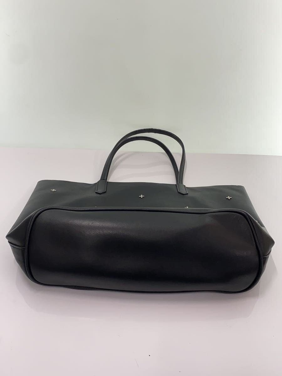 GIVENCHY Pouch Cross Studs Logo Hardware Tote Bag Leather BLK 4