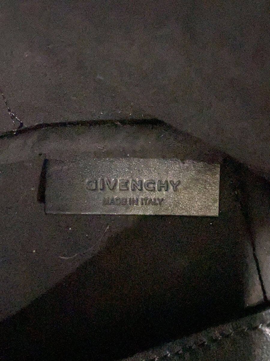 GIVENCHY Pouch Cross Studs Logo Hardware Tote Bag Leather BLK 5