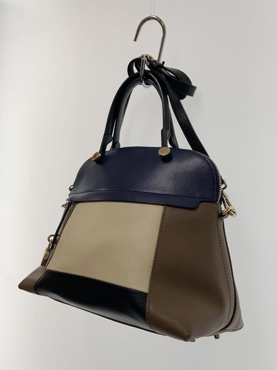 FURLAPiper Handbag Leather NVY 2