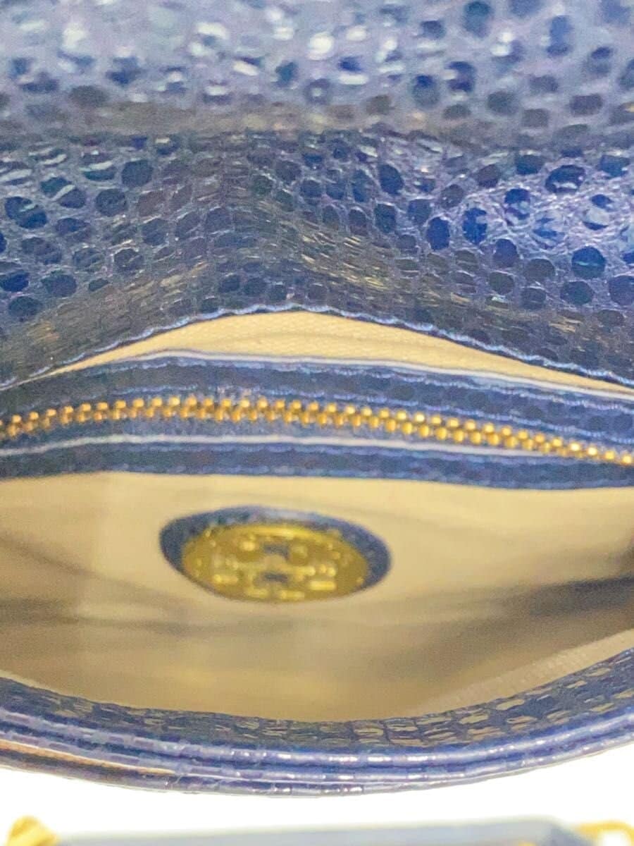 TORY BURCH Chain Shoulder Bag Leather BLU 6