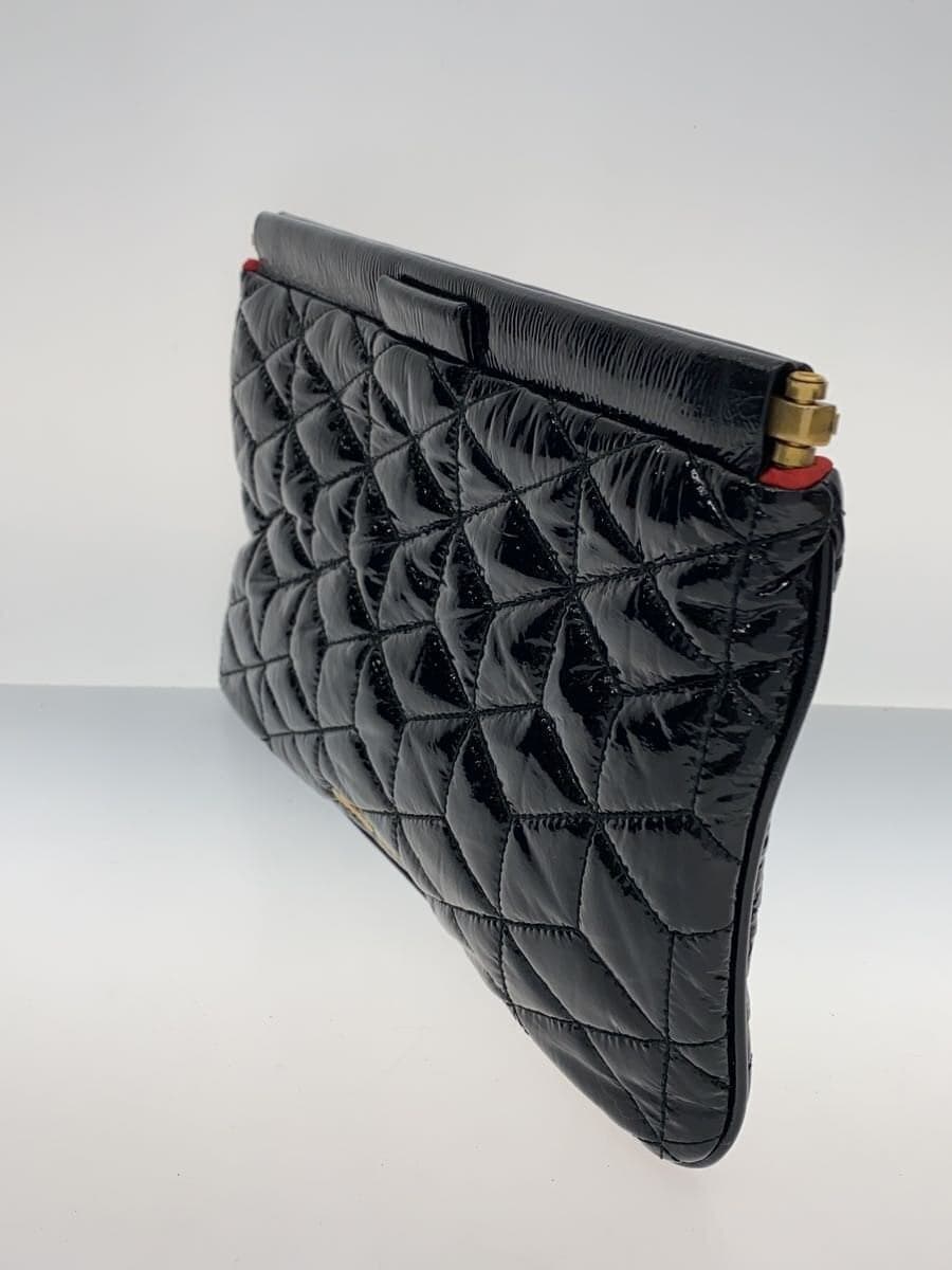MIU MIUMIU MIU Miu Miu Pouch Enamel Black Clutch 2