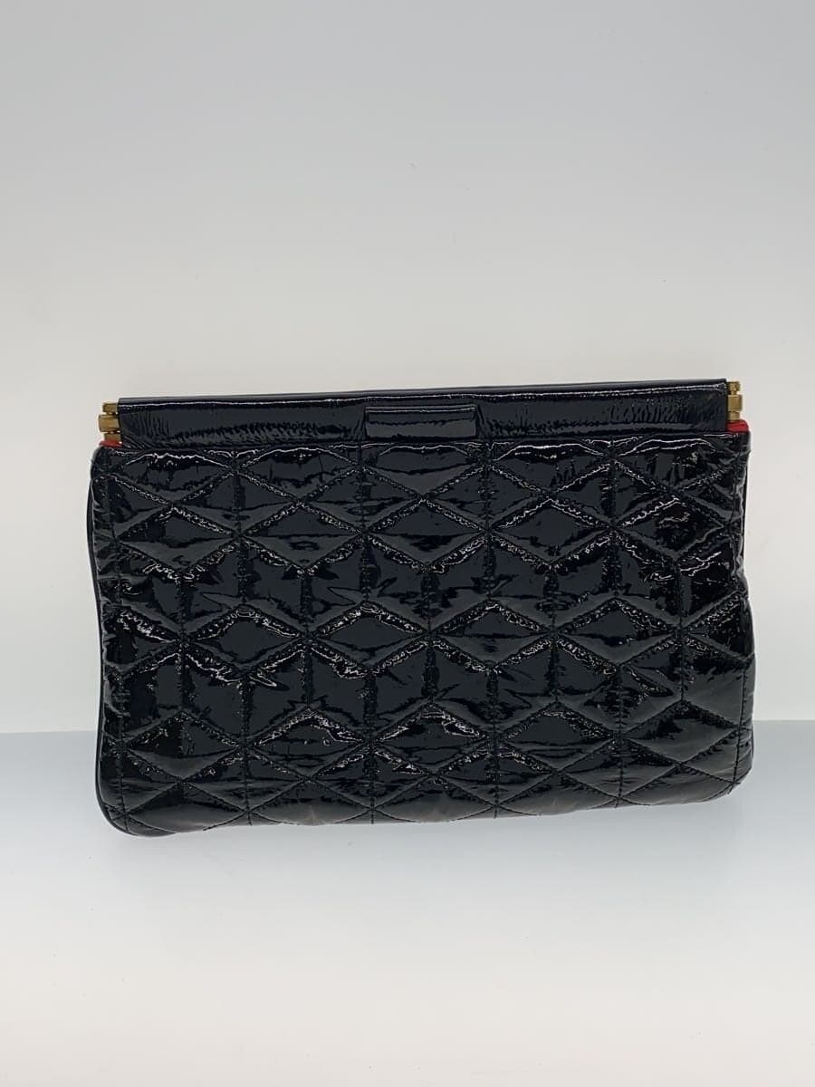 MIU MIUMIU MIU Miu Miu Pouch Enamel Black Clutch 3