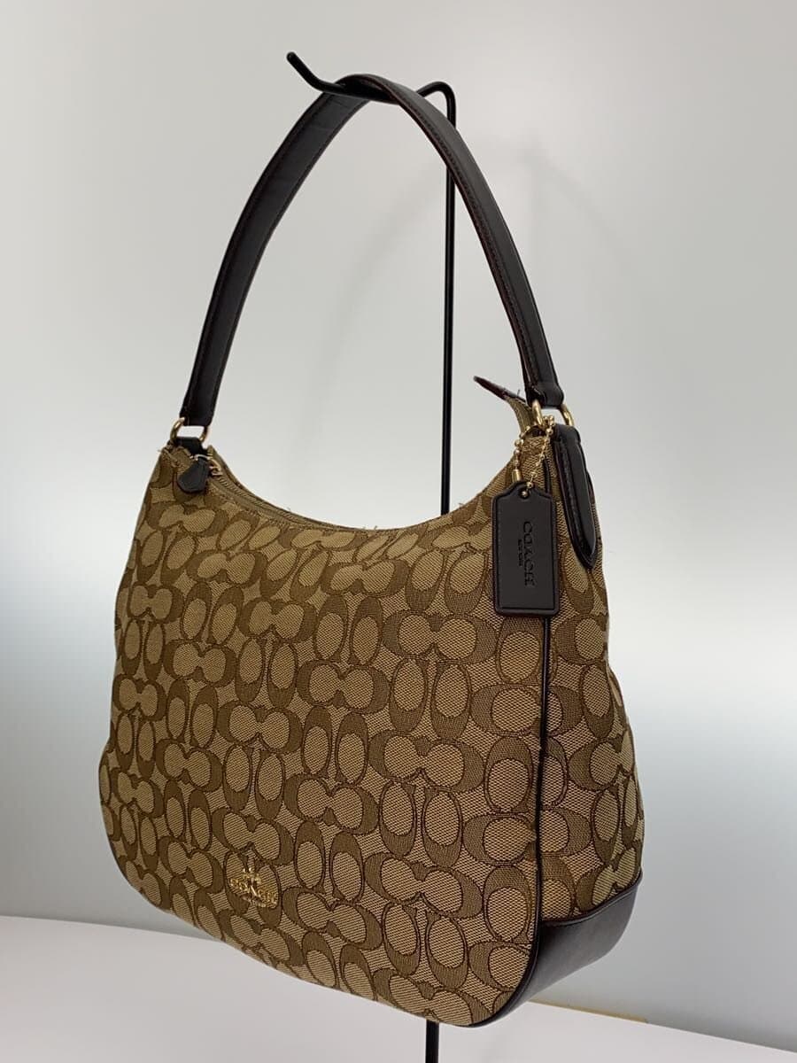 COACH Shoulder Bag_Signature Leather BEG All Over Pattern 2