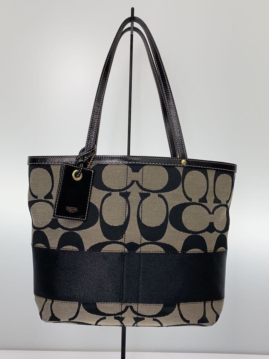 COACH Handbag_Signature Canvas BLK