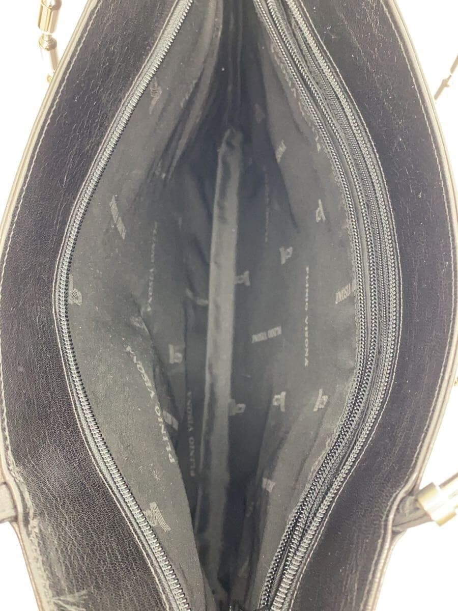 PLINIO VISONA Shoulder Bag Leather BLK Solid 5