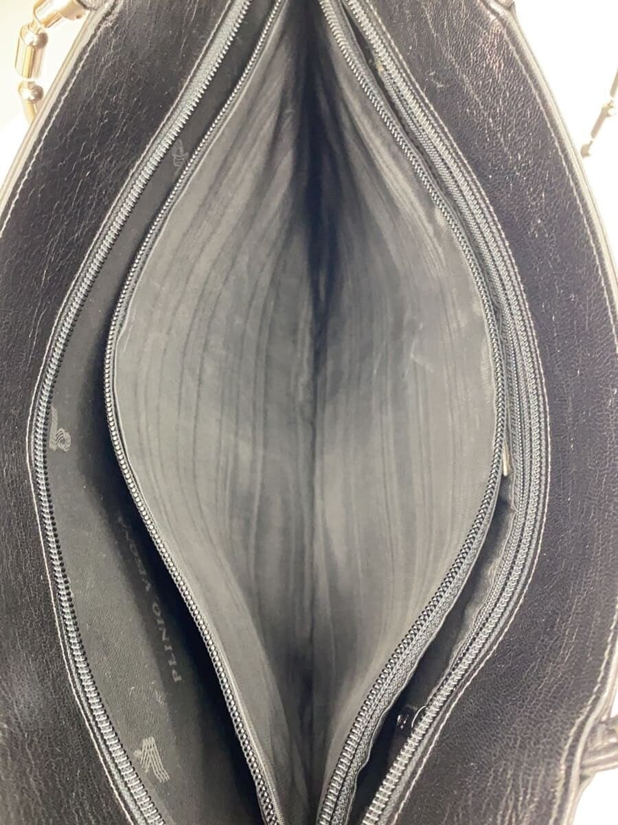 PLINIO VISONA Shoulder Bag Leather BLK Solid 6