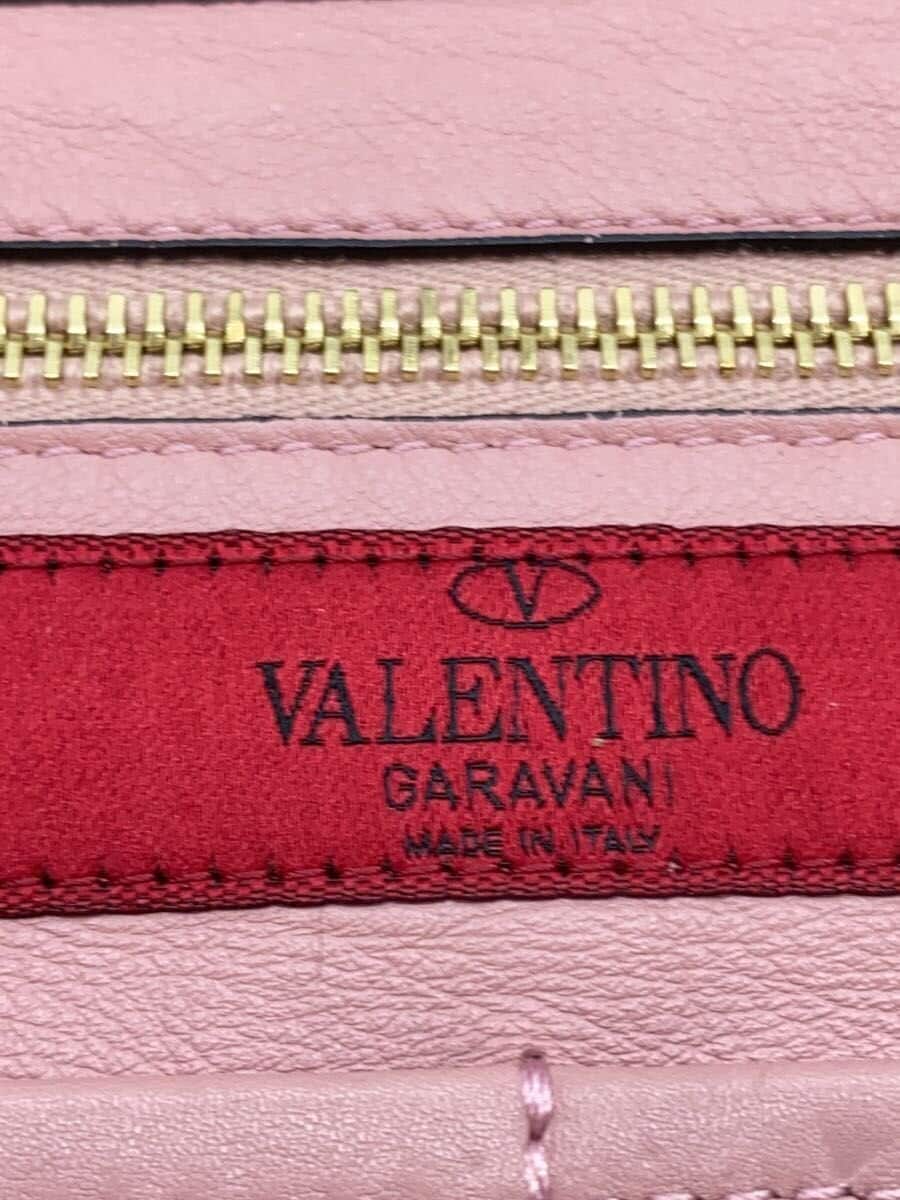 VALENTINO Rockstud Tote Bag Leather Pink 5
