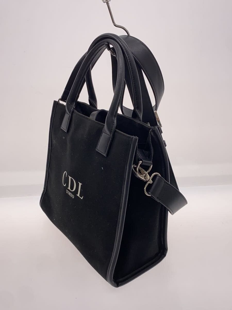 Other Brands CDL TOKYO Tote Bag Canvas Black Solid Color 2