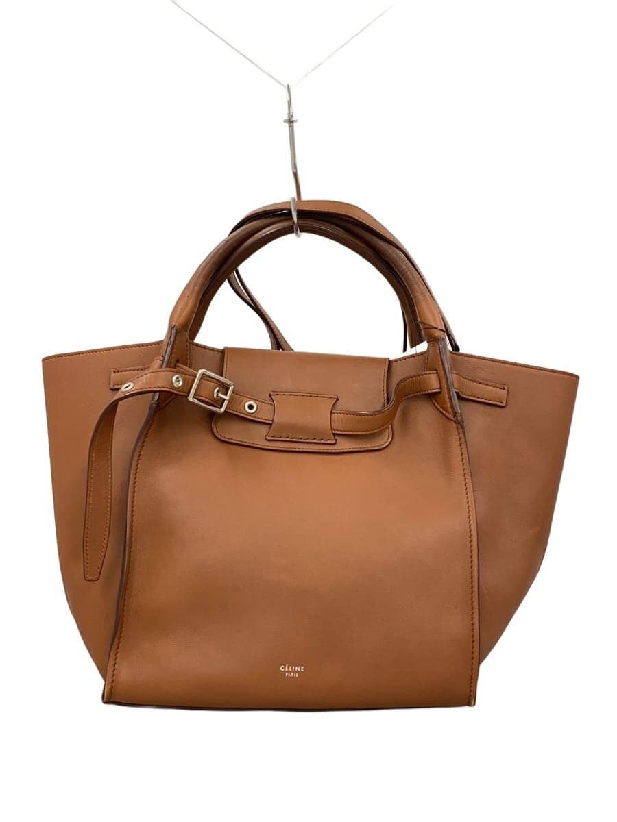 CELINE Big Bag Small 2-Way Tote Bag Leather Brown