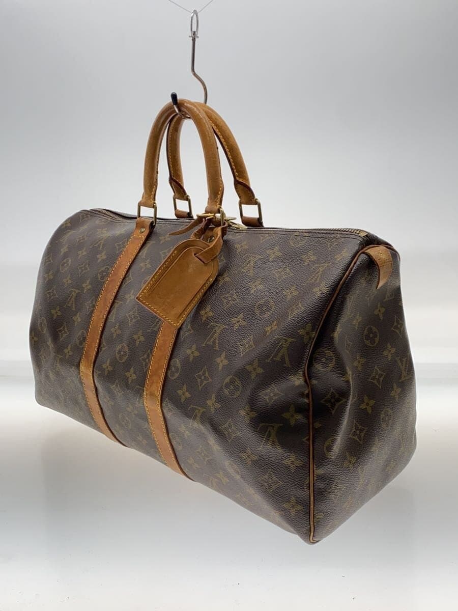 LOUIS VUITTON Keepall 45_Monogram Canvas PVC BRW 2