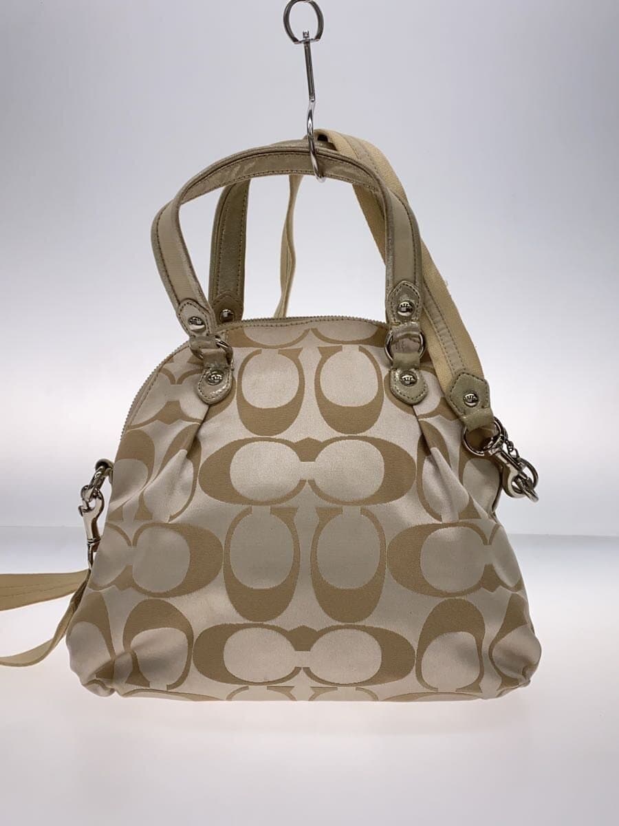 COACH Shoulder Bag_Signature Canvas BEG 3