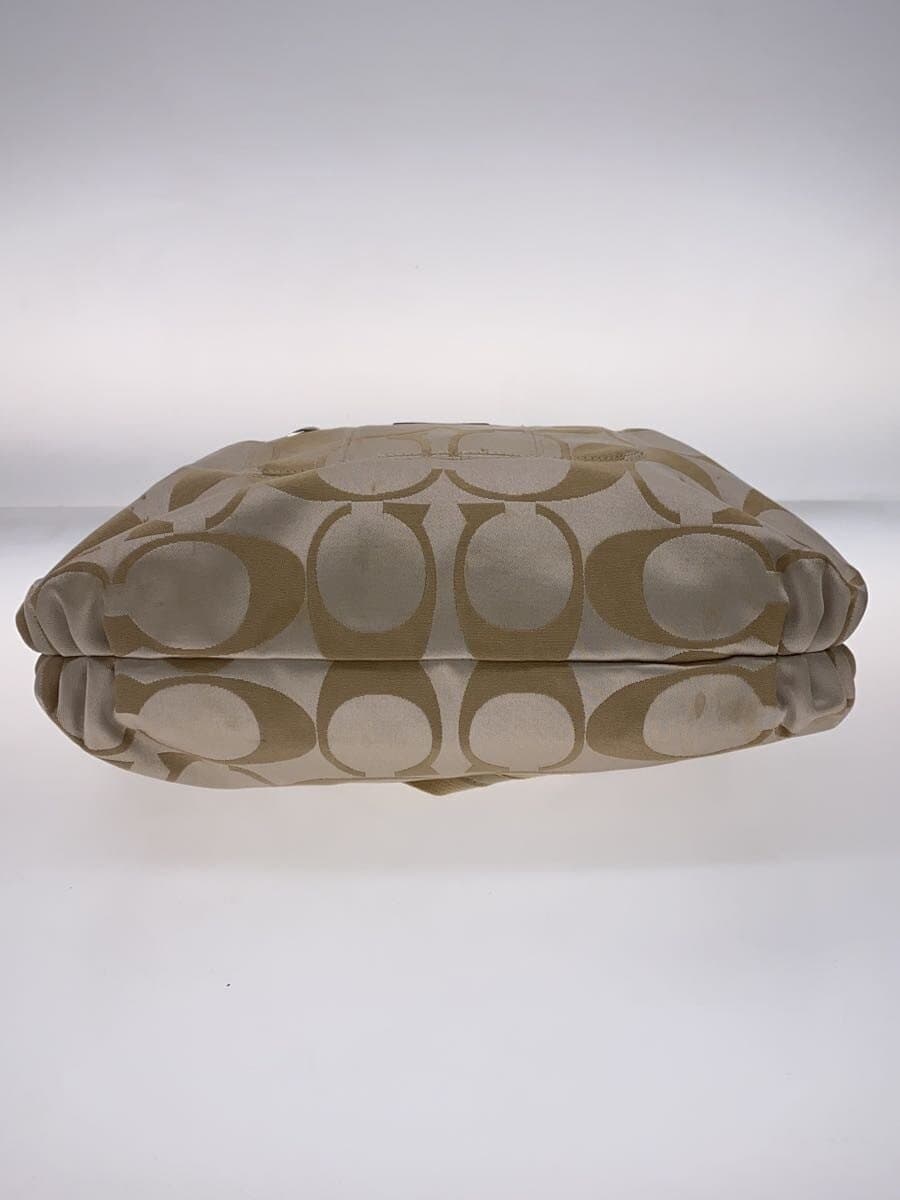 COACH Shoulder Bag_Signature Canvas BEG 4