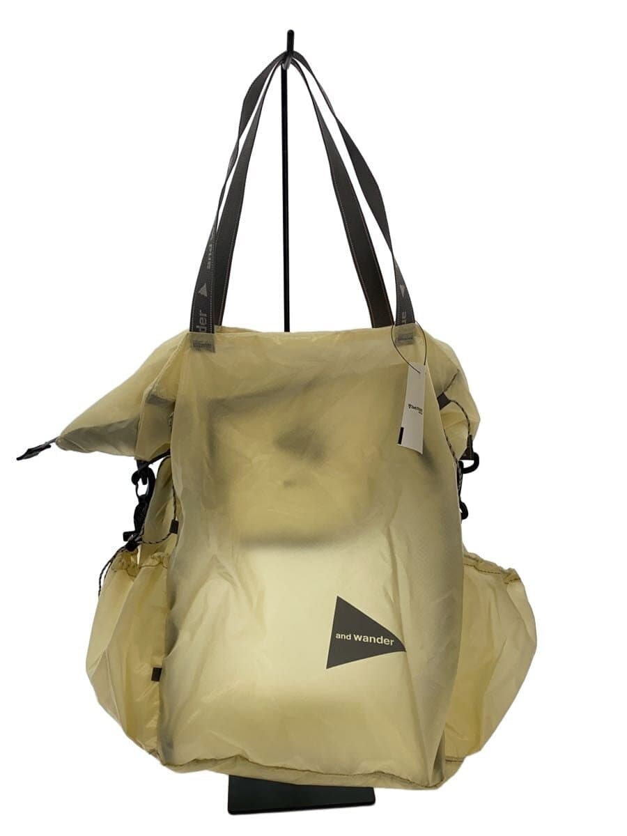 and wander Sil Tote Bag Nylon Off White
