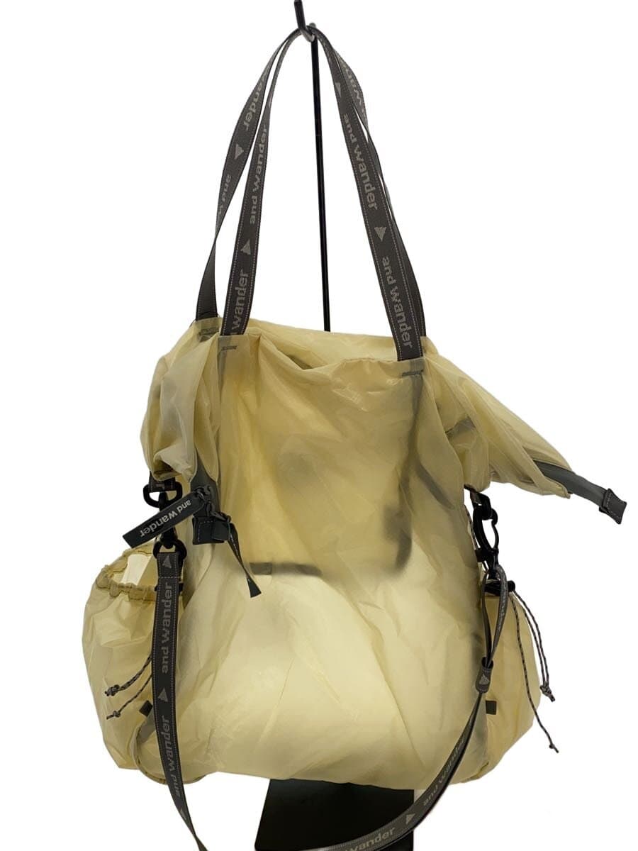 and wander Sil Tote Bag Nylon Off White 3