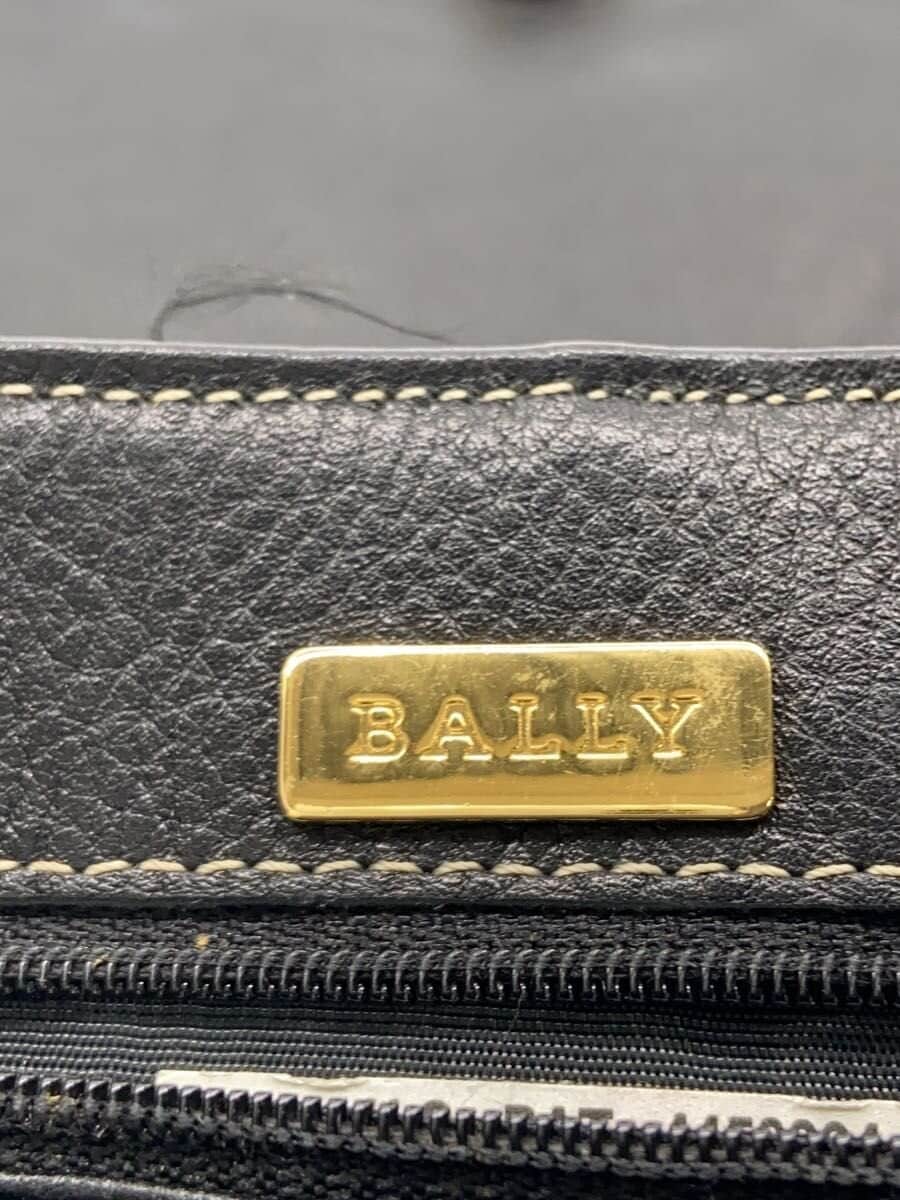 BALLY Shoulder Bag Leather BLK 5