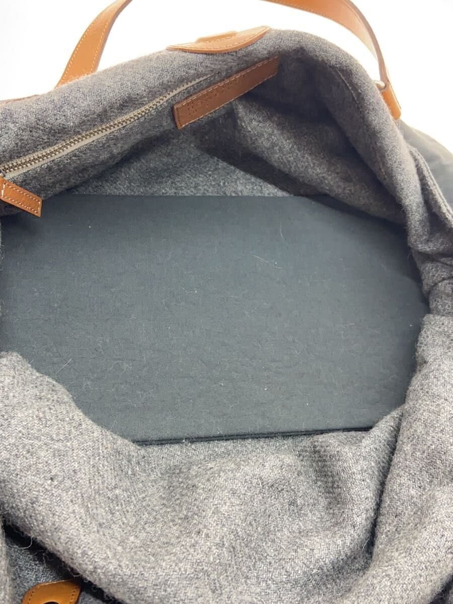 MARGARET HOWELL Shoulder Bag Cotton GRY 6