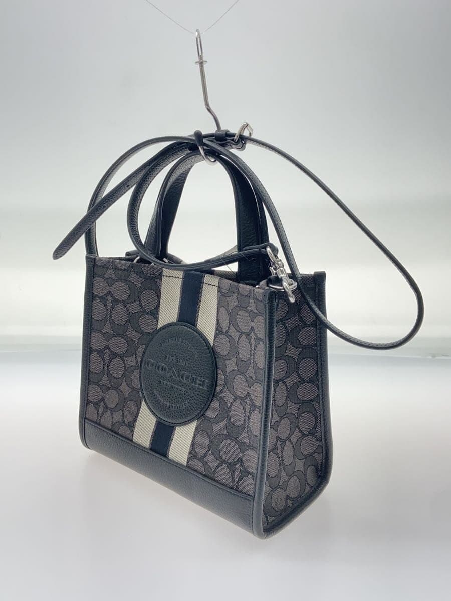 COACH handbag canvas black all-over pattern CQ878 2