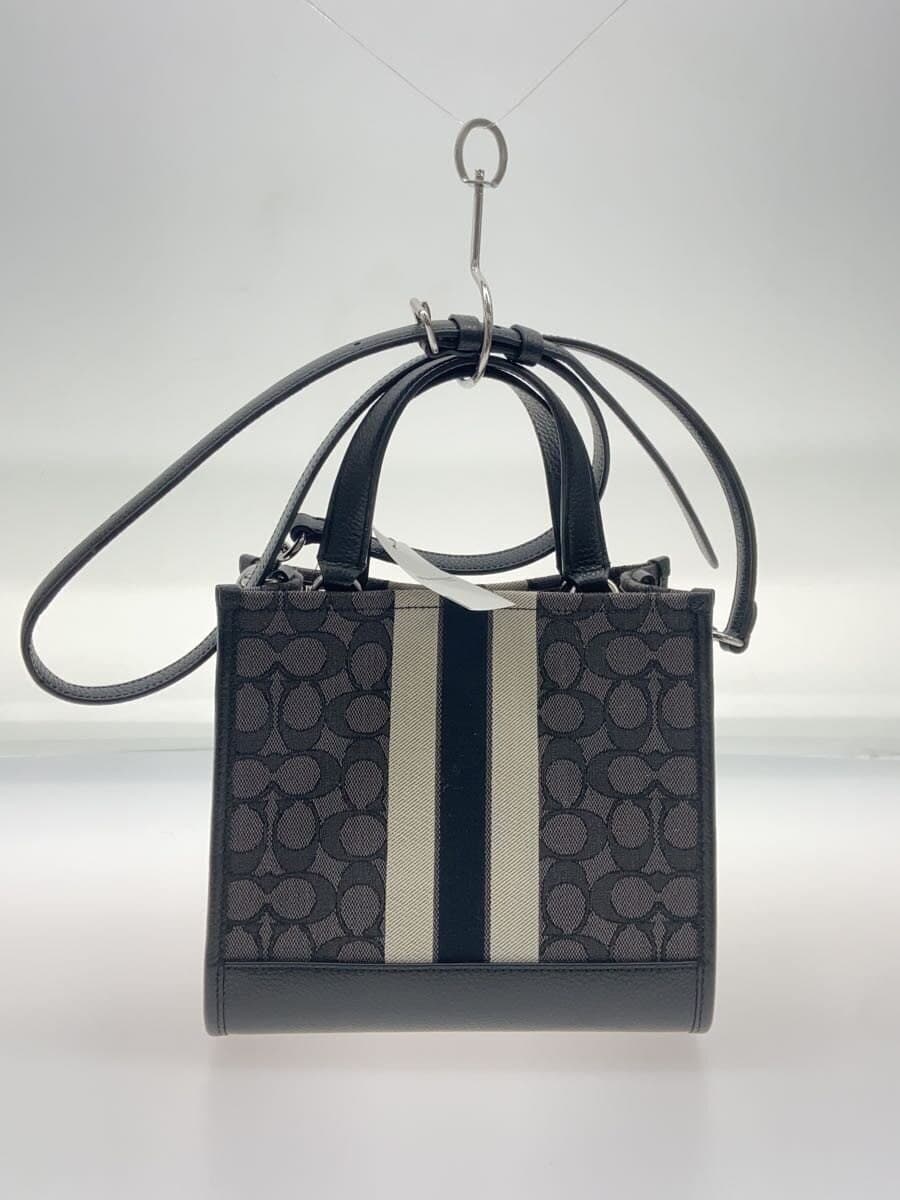 COACH handbag canvas black all-over pattern CQ878 3