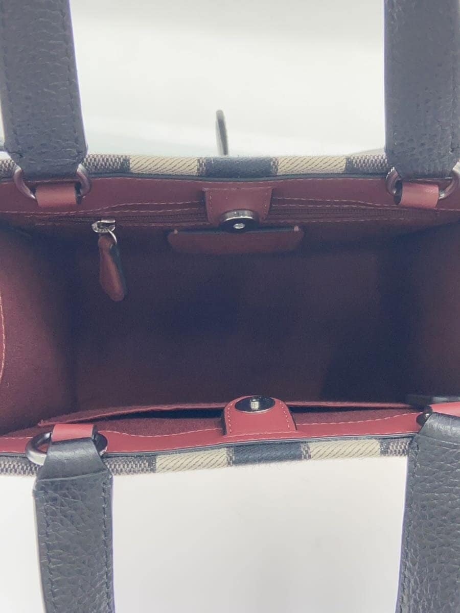 COACH handbag canvas black all-over pattern CQ878 6