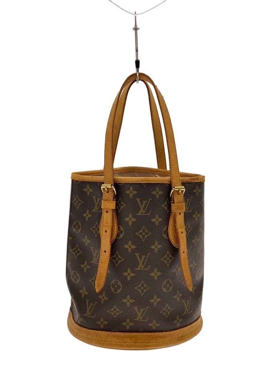 LOUIS VUITTON Petit Bucket_Monogram Canvas PVC BRW