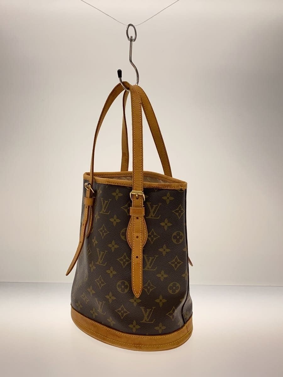 LOUIS VUITTON Petit Bucket_Monogram Canvas PVC BRW 2