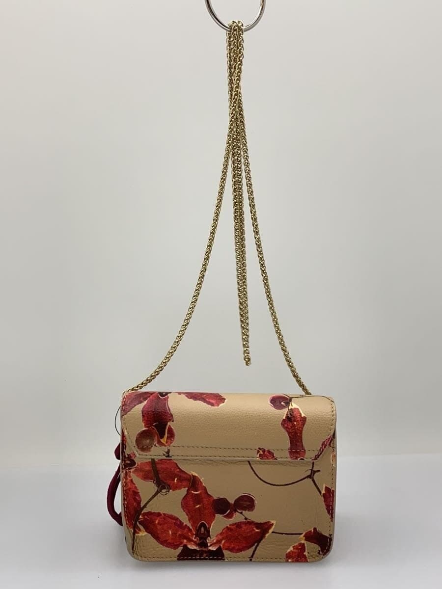 FURLA Shoulder Bag Leather BEG Floral Print 007554560 3