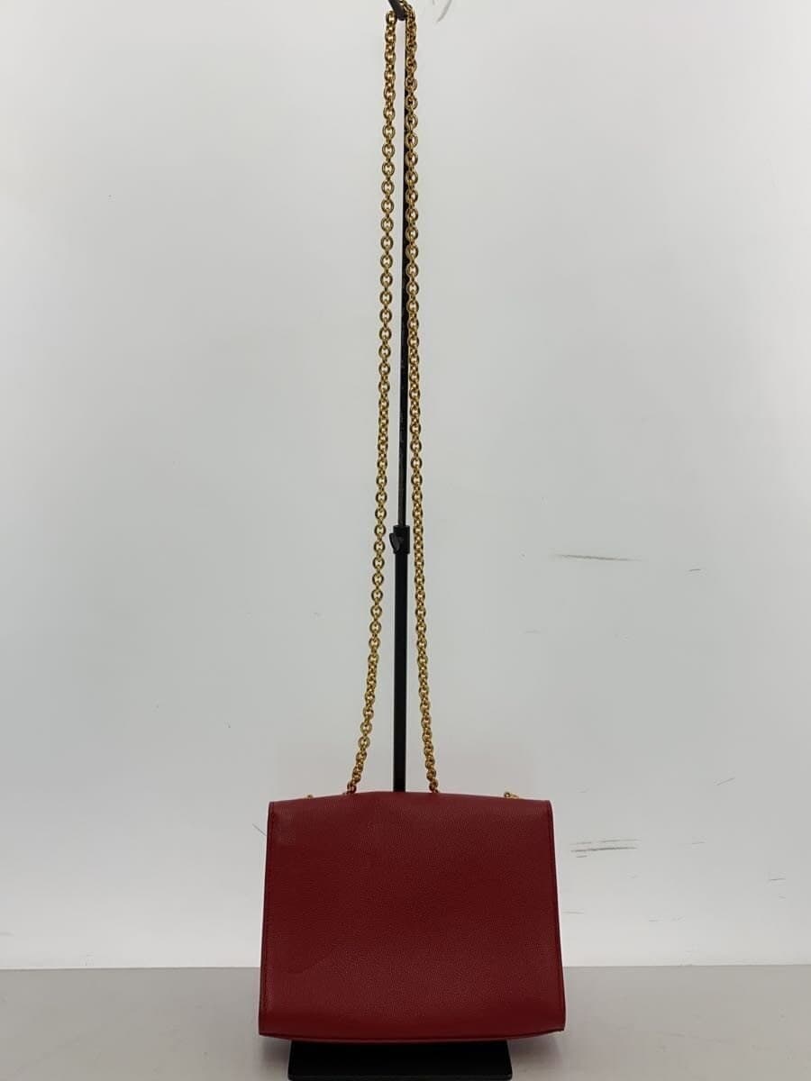 FURLA Shoulder Bag Leather RED Solid 3