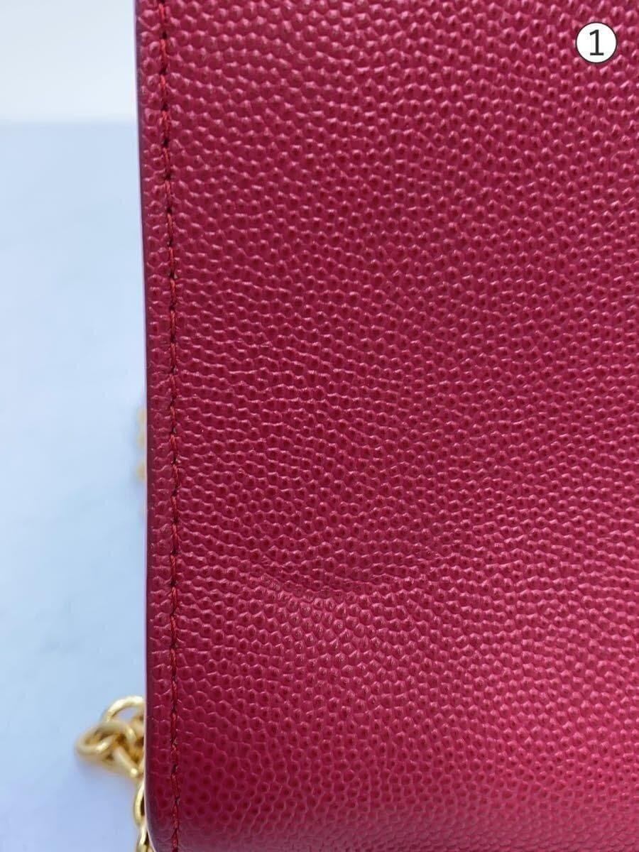 FURLA Shoulder Bag Leather RED Solid 7