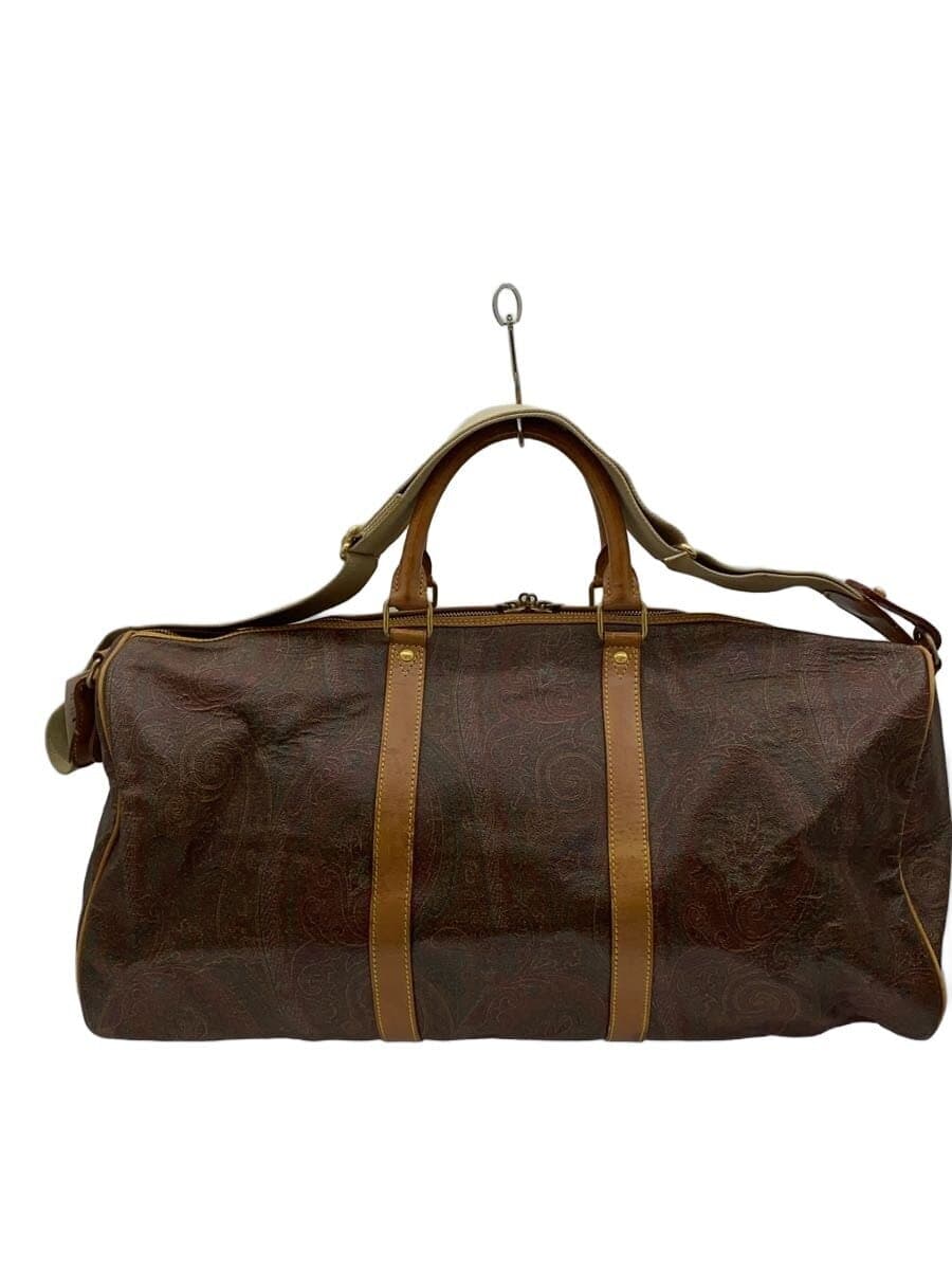 ETRO※Leather deterioration, peeling of plating present Boston bag Leather BRW