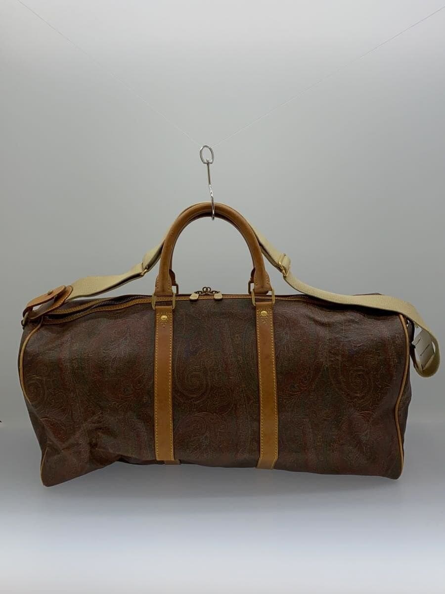 ETRO※Leather deterioration, peeling of plating present Boston bag Leather BRW 3
