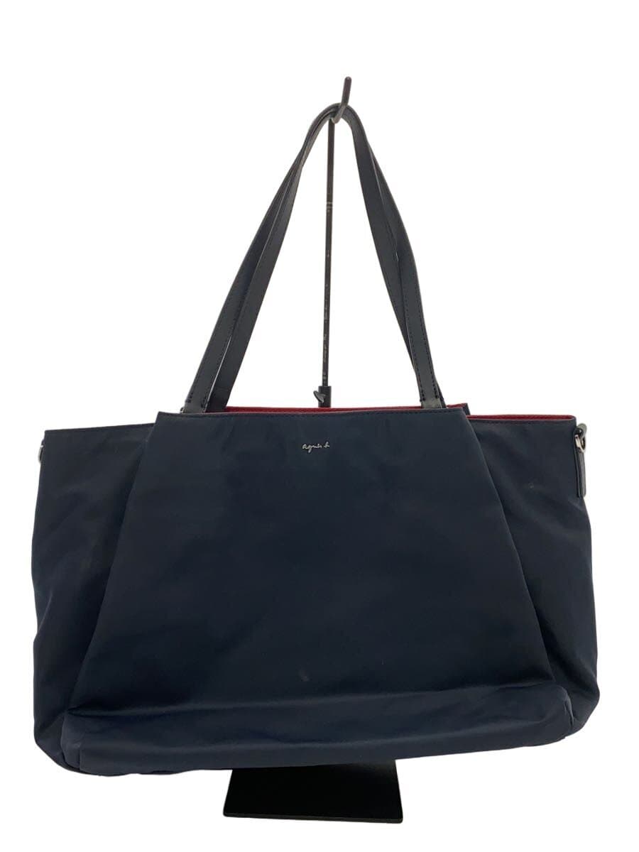 agnes b. Tote Bag NVY Solid