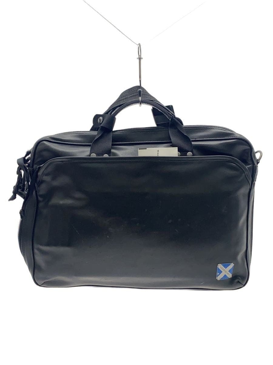 LUGGAGE LABEL Briefcase Leather BLK Solid 3862-1021