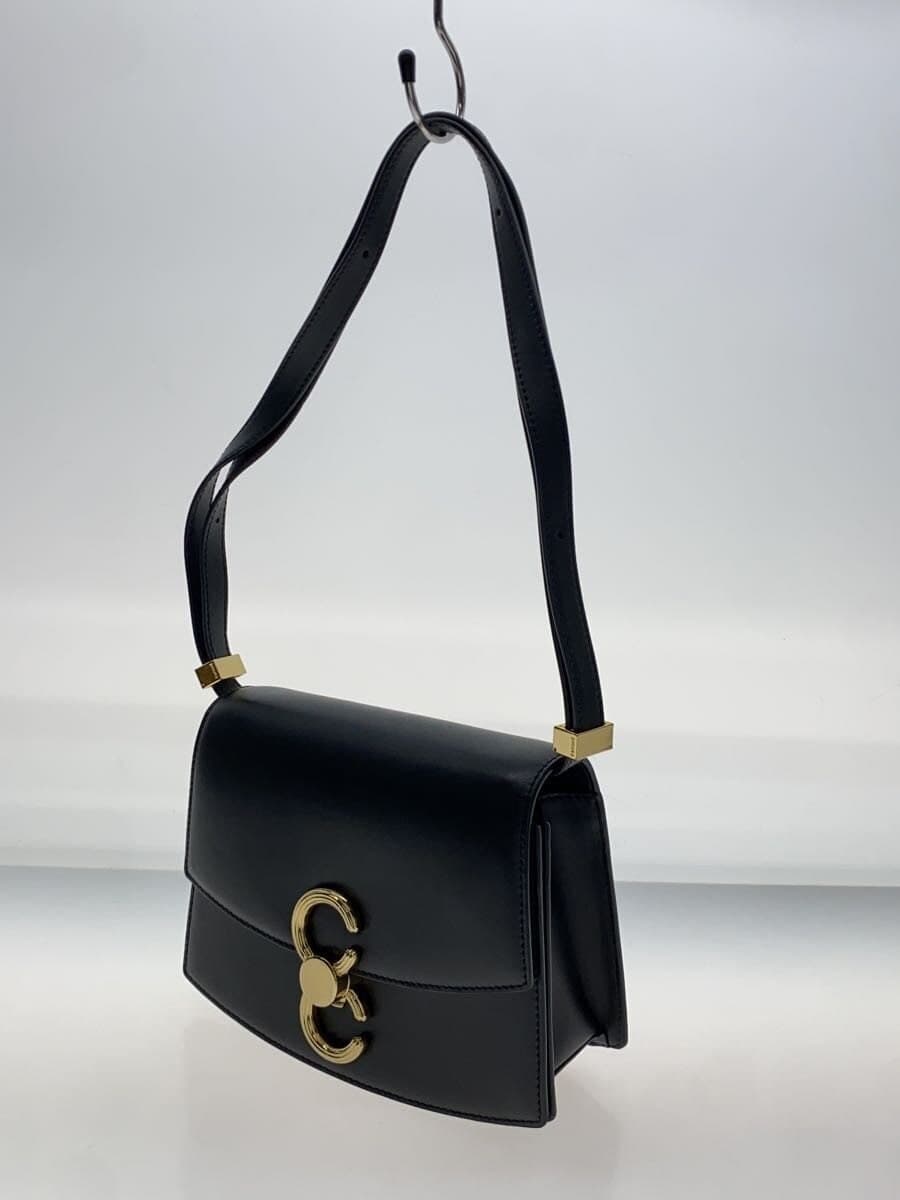 CAFUNE Shoulder Bag Leather Black Plain 2