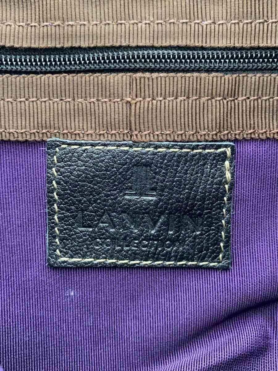 LANVIN bag leather black plain 5