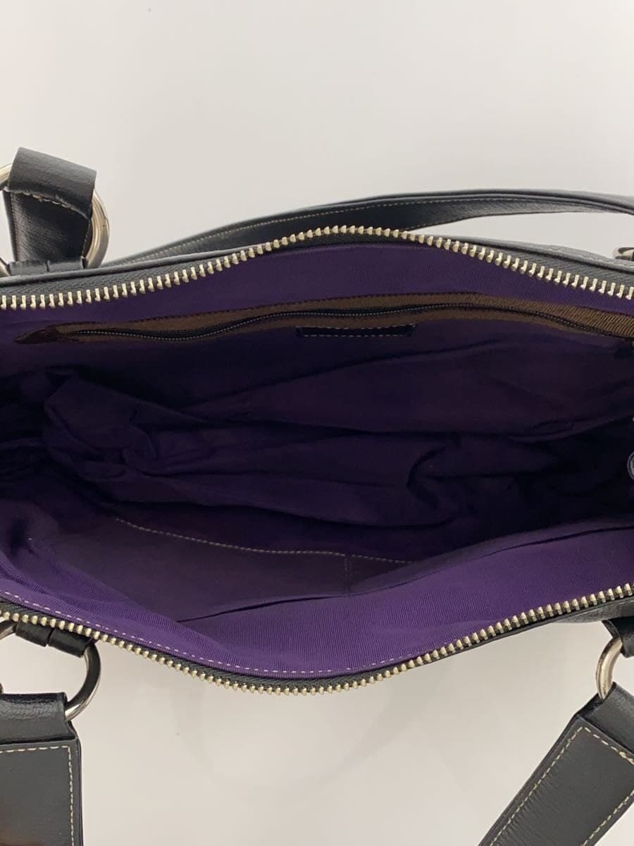 LANVIN bag leather black plain 6