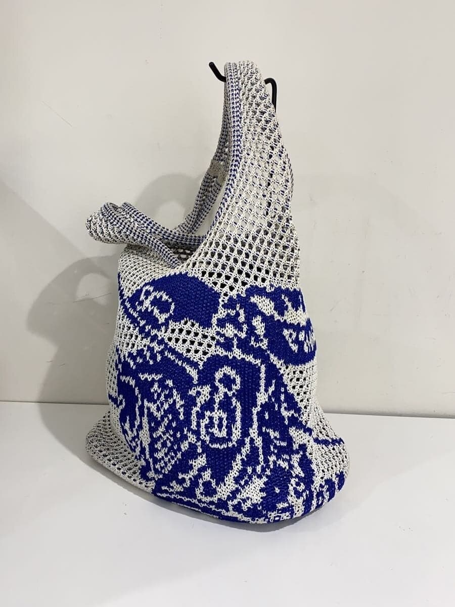 BURBERRY Crochet Bag Shoulder Bag Rayon WHT All Over Pattern 8090651 2