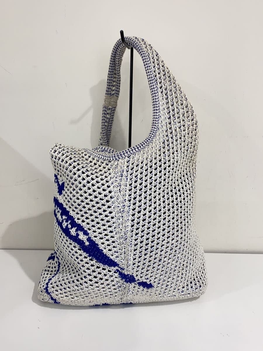 BURBERRY Crochet Bag Shoulder Bag Rayon WHT All Over Pattern 8090651 3