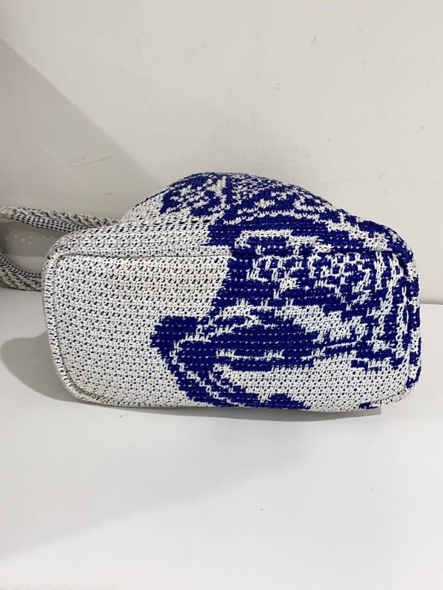 BURBERRY Crochet Bag Shoulder Bag Rayon WHT All Over Pattern 8090651 4