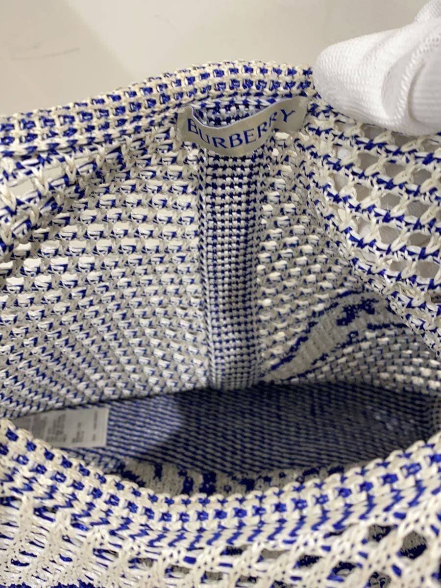 BURBERRY Crochet Bag Shoulder Bag Rayon WHT All Over Pattern 8090651 6