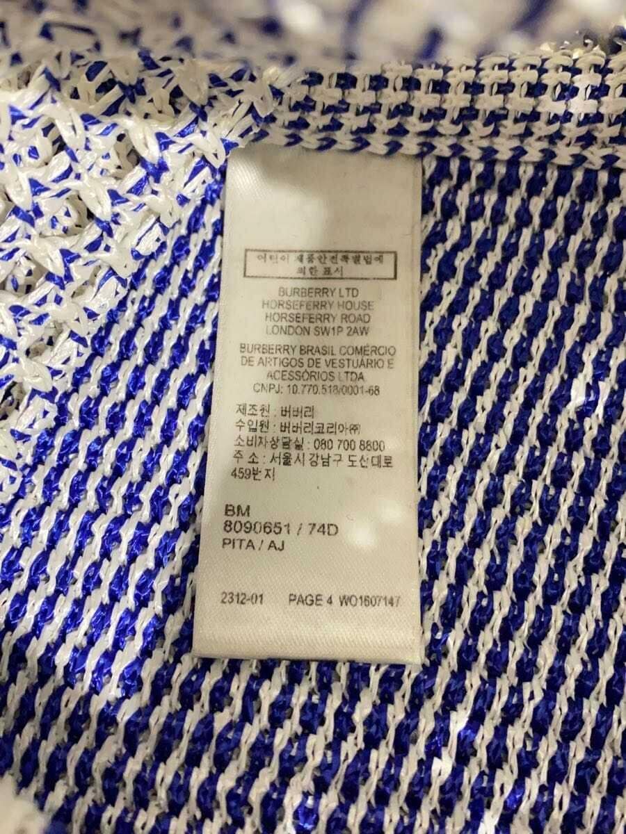 BURBERRY Crochet Bag Shoulder Bag Rayon WHT All Over Pattern 8090651 7