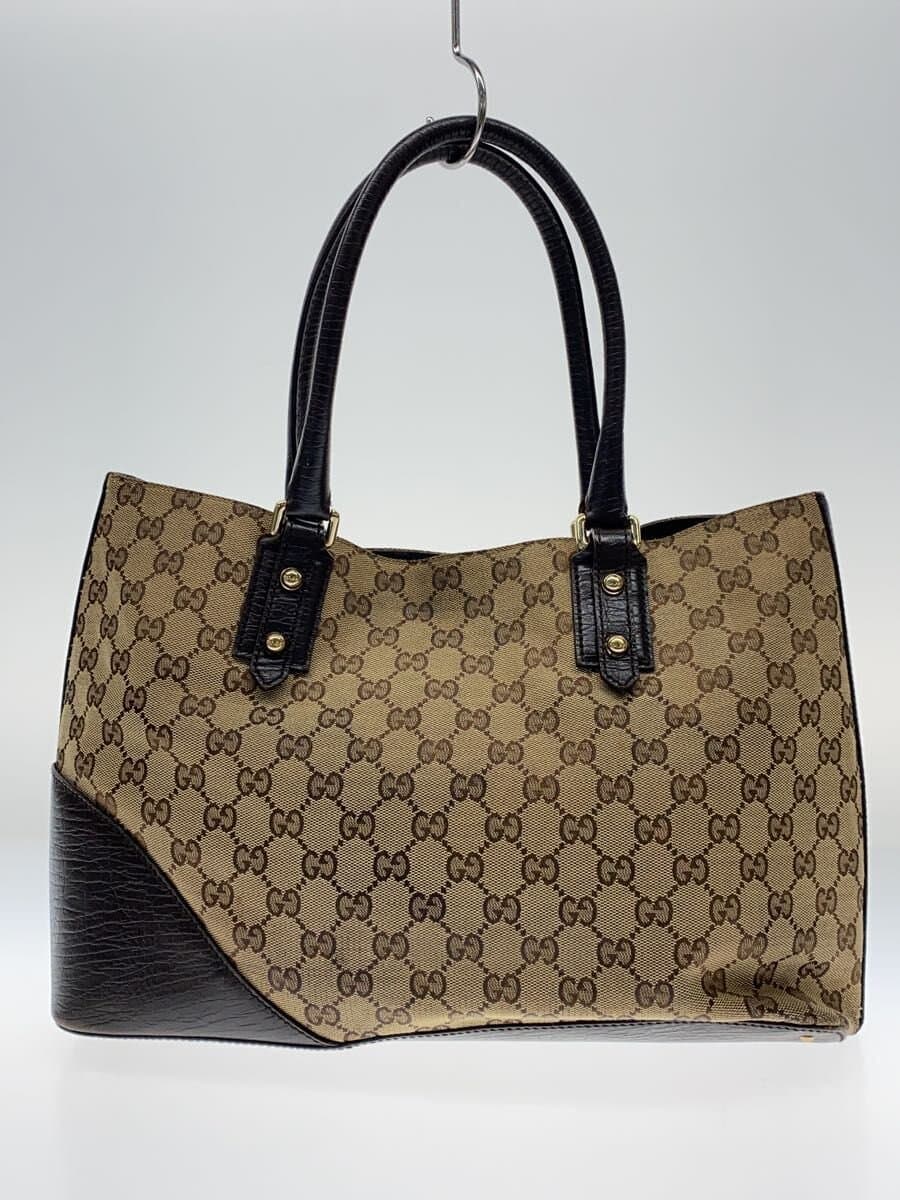 GUCCI Tote Bag_GG Canvas Canvas BRW 3