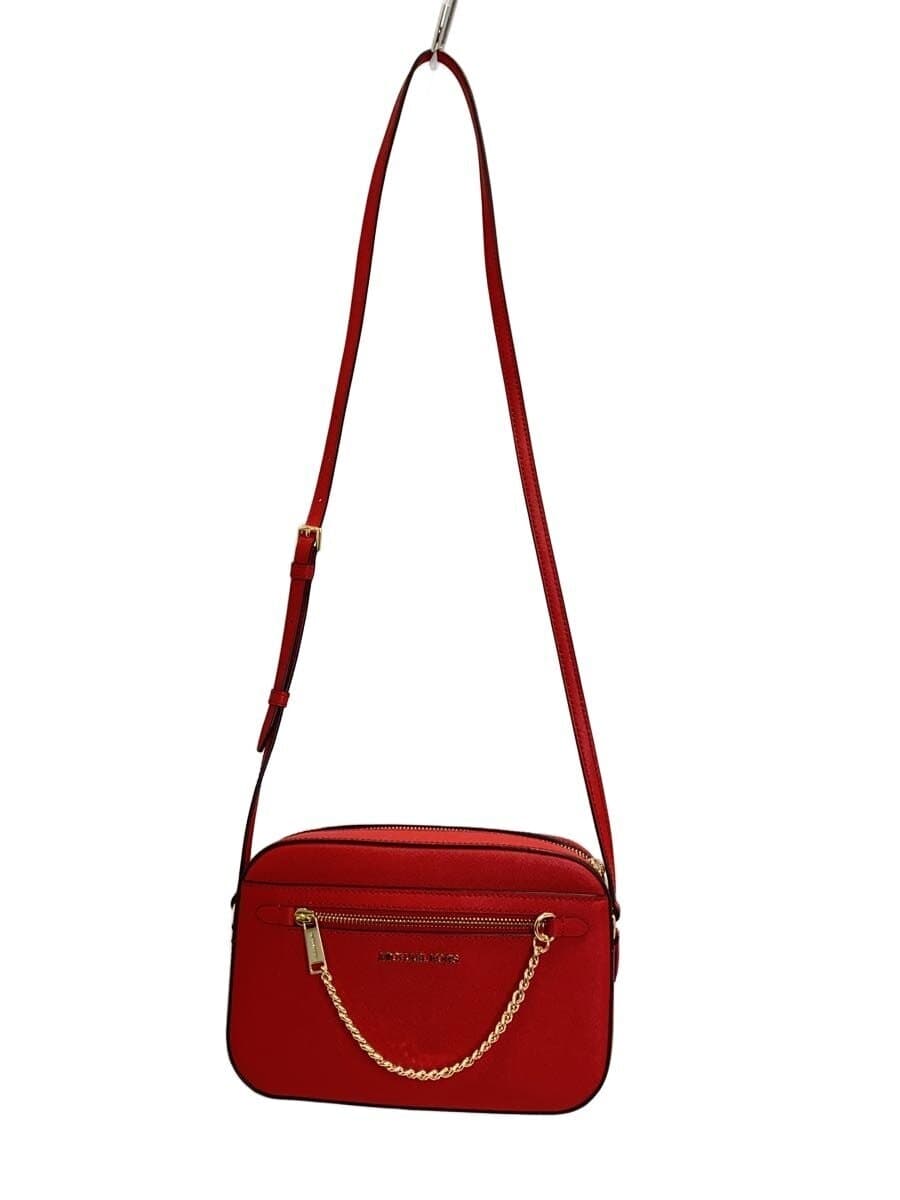 MICHAEL KORS Shoulder Bag Leather RED