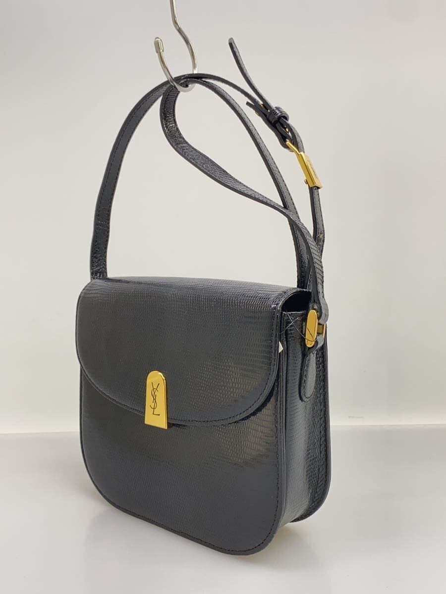 YVES SAINT LAURENT Shoulder Bag Leather BLK 2