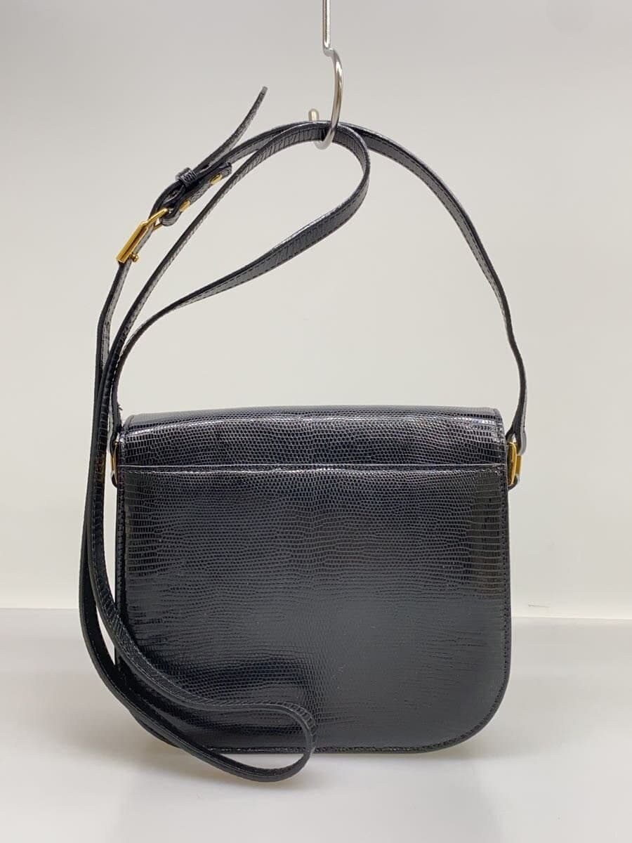 YVES SAINT LAURENT Shoulder Bag Leather BLK 3