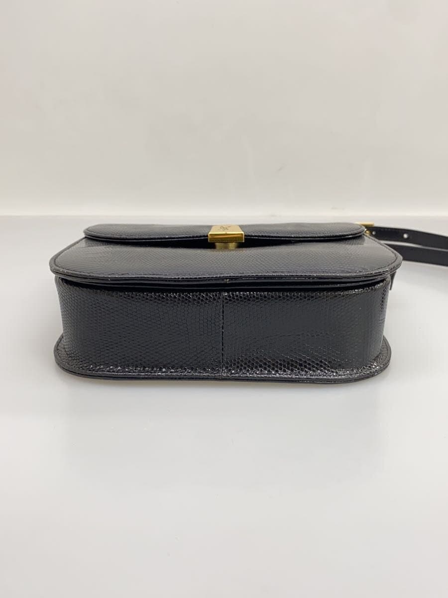 YVES SAINT LAURENT Shoulder Bag Leather BLK 4