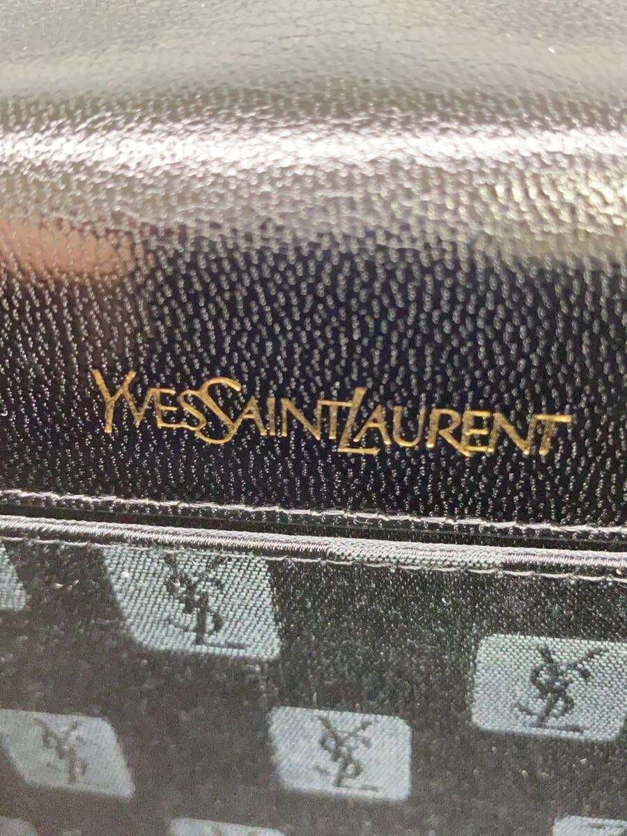 YVES SAINT LAURENT Shoulder Bag Leather BLK 5