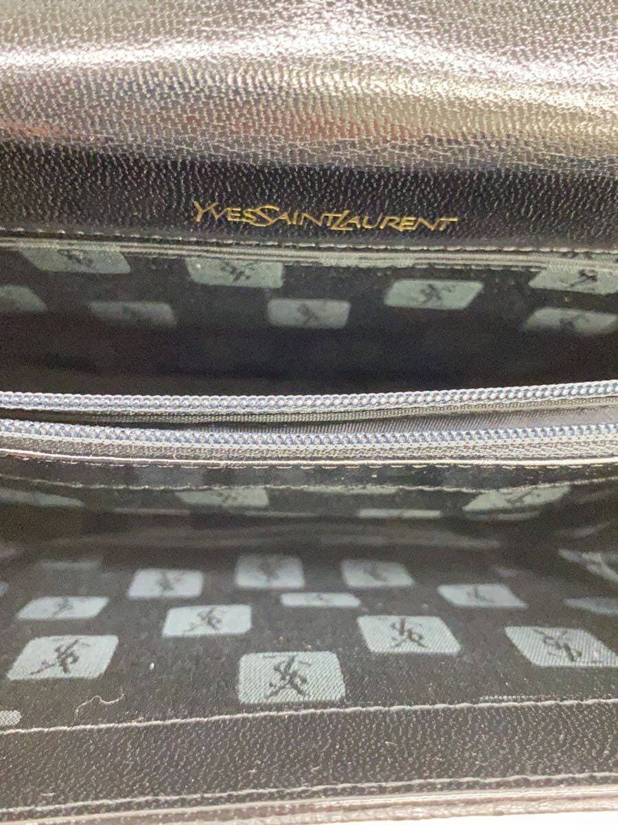 YVES SAINT LAURENT Shoulder Bag Leather BLK 6