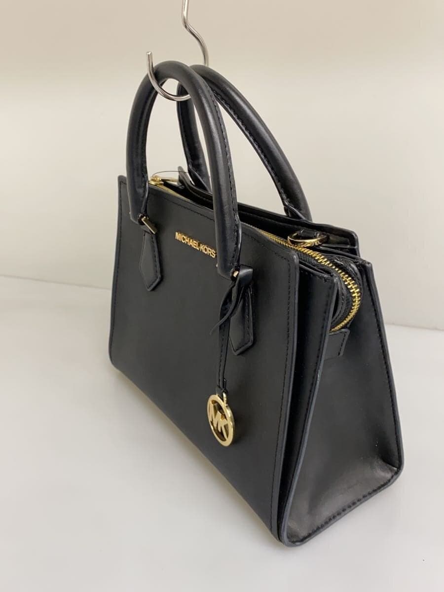 MICHAEL KORS Handbag Leather BLK AC-2104 2
