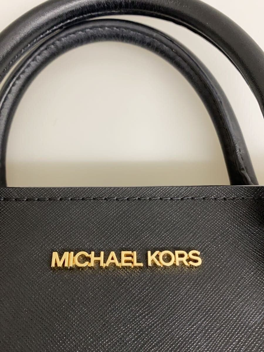 MICHAEL KORS Handbag Leather BLK AC-2104 5